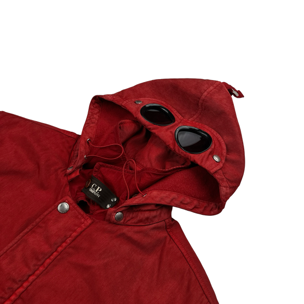 CP Company Red Frosted Quilted Goggle Jacket - XL