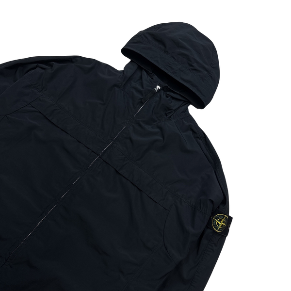 Stone Island 2020 Micro Reps Black Rain Jacket - Medium