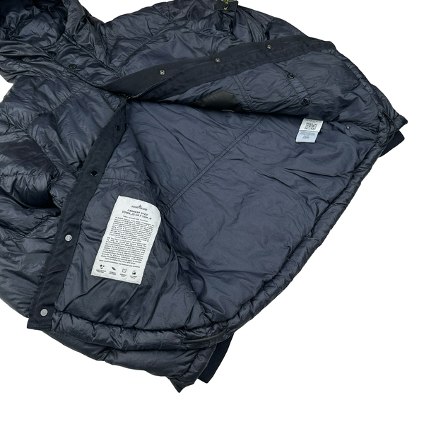 Stone Island Navy Garment Dyed Puffer Jacket - Medium