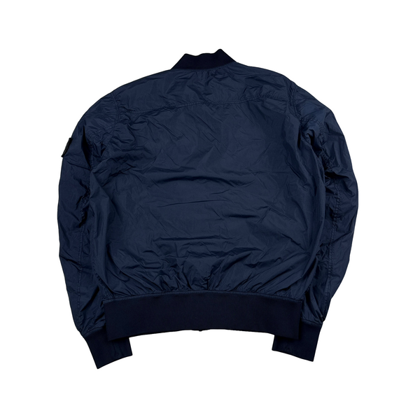 Stone Island 2017 Navy Garment Dyed Crinkle Reps Jacket - Medium
