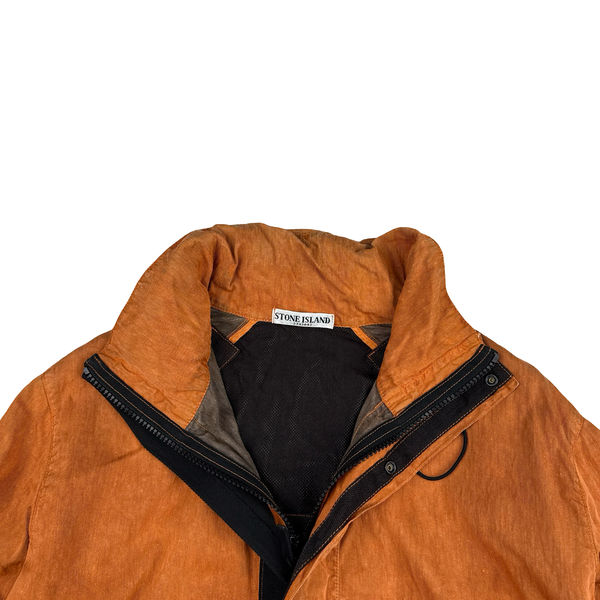Stone Island 2011 Orange Lino Zipped Jacket - Large