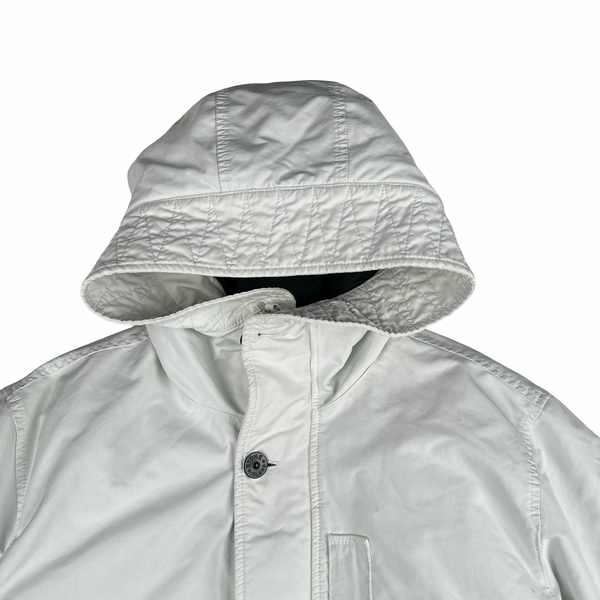 Stone Island 2022 White David TC Down Puffer Jacket - XXL