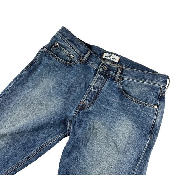 Stone Island 2012 Light Wash Regular Fit Denim Jeans - Large