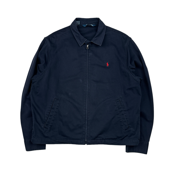 Ralph Lauren Navy Harrington Zipped Jacket - XL