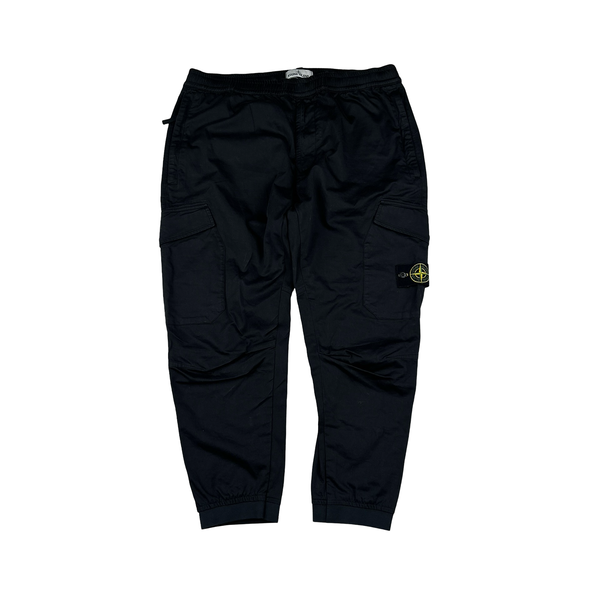 Stone Island Re T Black Cargo Trousers - XXL