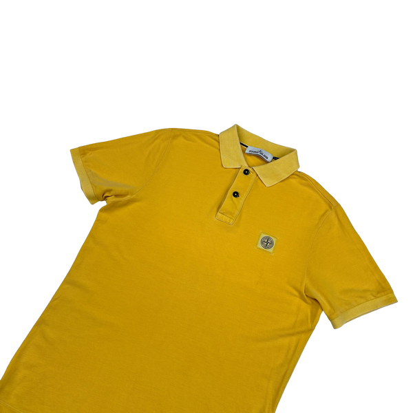 Stone Island 2017 Yellow Polo Shirt - Medium