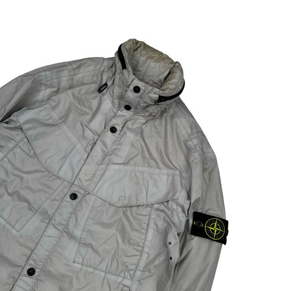 Stone Island 2016 Grey Garment Dyed Performance Tela Jacket - Medium
