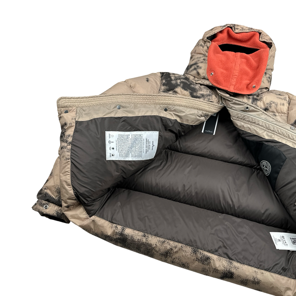 Stone Island 2024 Ice Earth Mapping Camouflage Down Jacket - Large