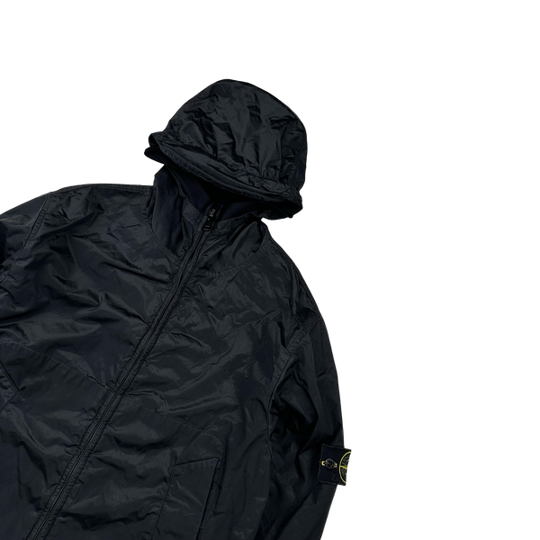 Stone Island 2005 Black Velvet Lined Shimmer Jacket - Medium