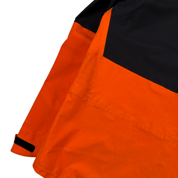 North Face Orange Gore Tex Colour Block Hooded Jacket - Small
