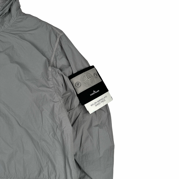 Stone Island 2025 Nylon Smerigliato Grey Ghost Piece Jacket - XL