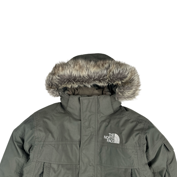 North Face Khaki Hyvent Fur Hood Down Filled Parka Jacket - XS