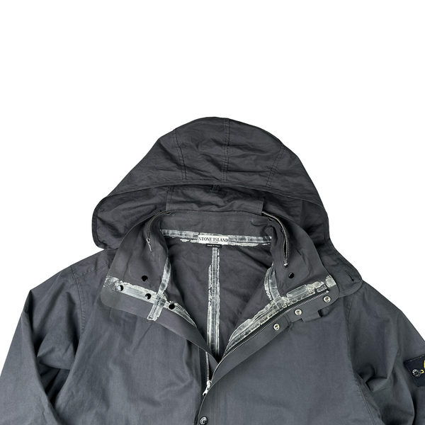 Stone Island 2004 Grey Cotton Long Jacket - Large