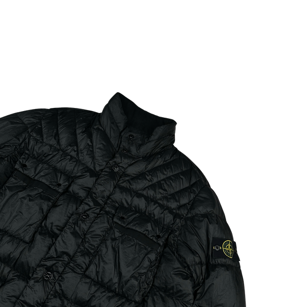 Stone Island Black Garment Dyed Down Puffer Jacket - 3XL
