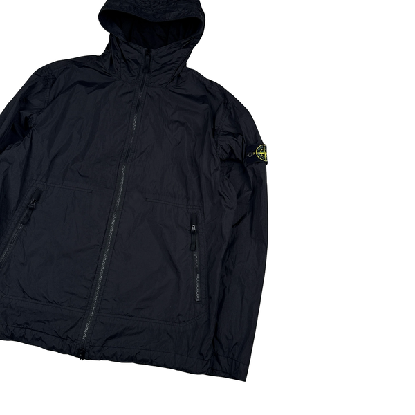 Stone Island 2023 Black Garment Dyed Crinkle Reps Jacket - Large