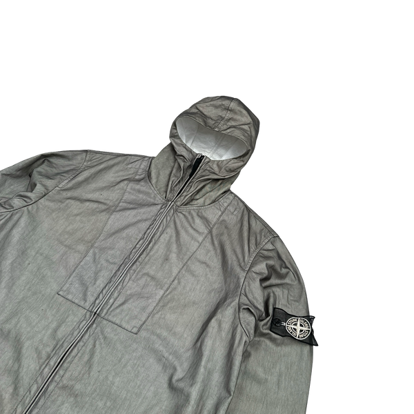 Stone Island 2008 Grey Tyveck Snowflake White Mesh Badge Jacket - Medium