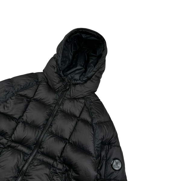CP Company Black Down Filled DD Shell Lens Viewer Puffer Jacket - Medium