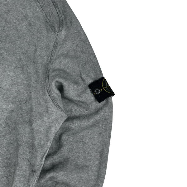 Stone Island Grey Dust Treatment Grey Cotton Sweatshirt - Large