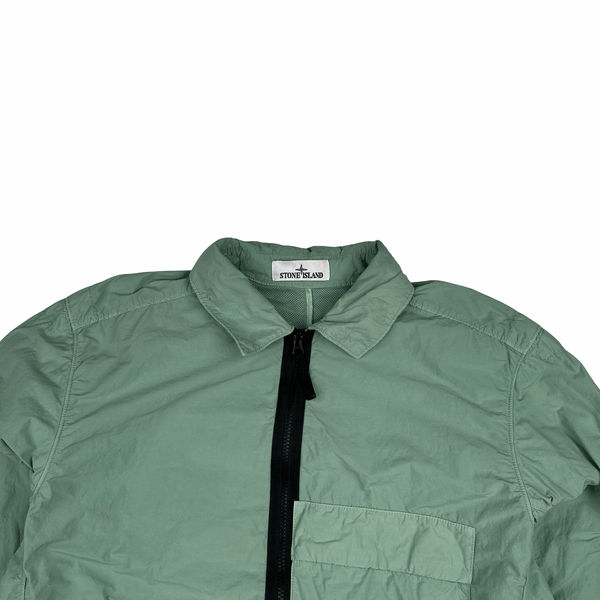 Stone Island 2022 Green Naslan Light Zipped Overshirt - Large