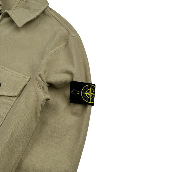 Stone Island 2021 Tan Thick Cotton Overshirt Jacket - Small