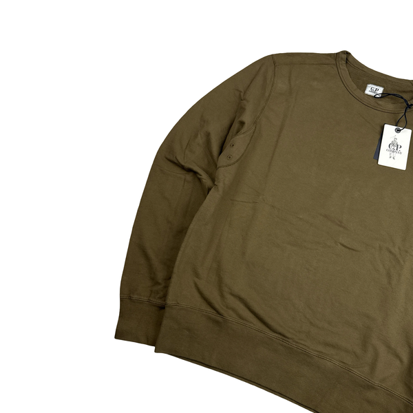 CP Company 00s Khaki Lens View Cotton Crewneck Lens Viewer - Large