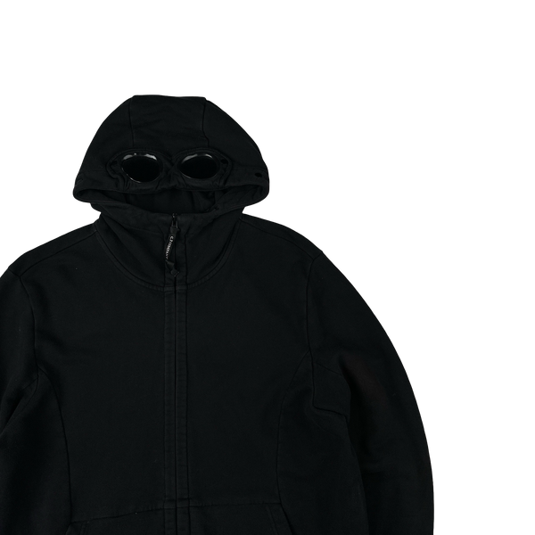 CP Company Black Spellout Pullover Goggle Hoodie - XL