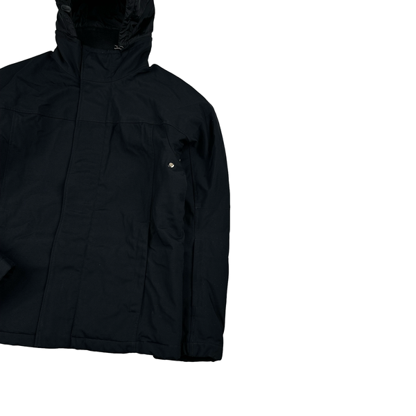 Prada Black Nylon Red Tab Thick Padded Jacket - Large