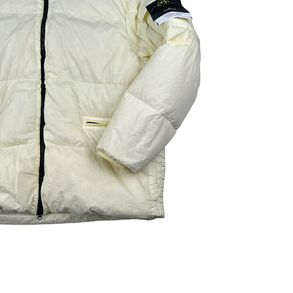 Stone Island 2022 Yellow Crinkle R-NY Down Puffer Jacket - 3XL