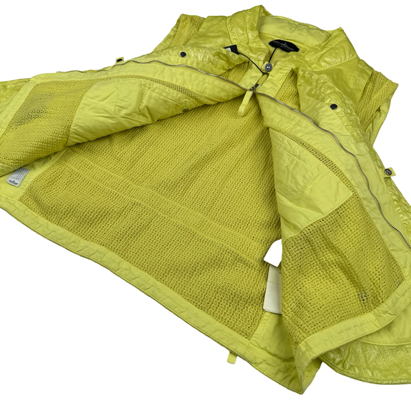 Stone Island 2022 Yellow Shadow Project Glass Linen Utility Vest - Large