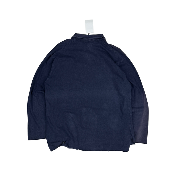 Stone Island Marina 1995 Vintage Cotton Long Sleeve Polo Shirt - XL