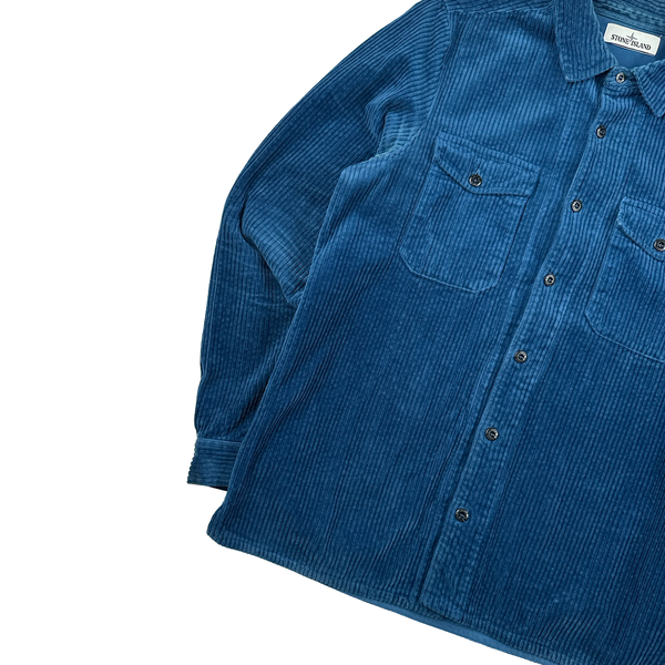 Stone Island AW2020 Blue Jumbo Cord Shirt - Medium