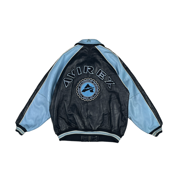 Avirex Classic Leather Spell out Bomber Jacket - XXL