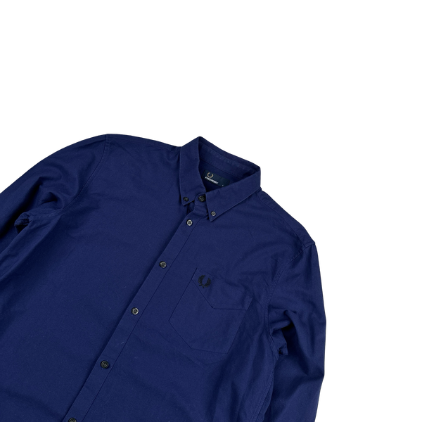 Fred Perry Blue Buttoned Shirt - Large