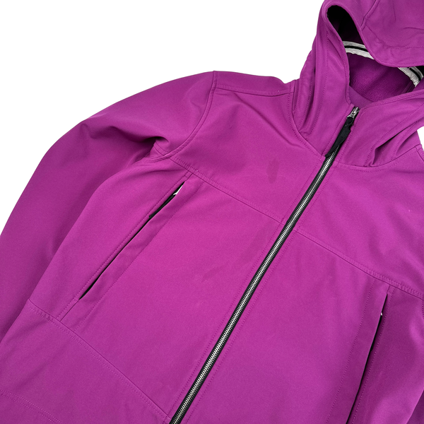 Stone Island Purple Soft Shell E Dye Hooded Jacket - Large