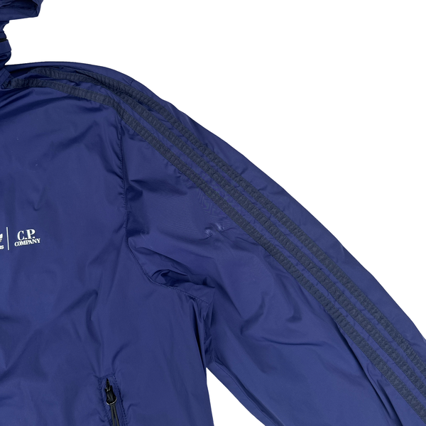 CP Company x Adidas Blue Nycra Goggle Jacket - Large