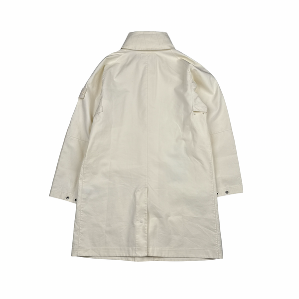Stone Island 2017 White Ghost Piece Mac Supima 2L Long Jacket - Small