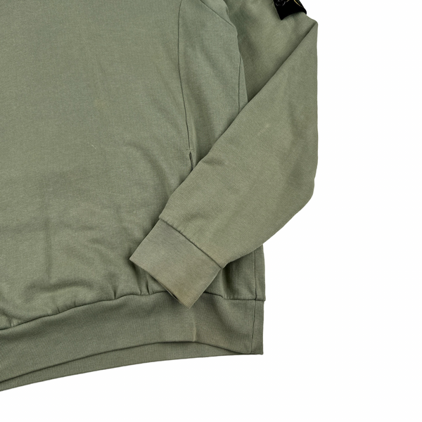 Stone Island 2010 Light Khaki Cotton Hoodie - Medium