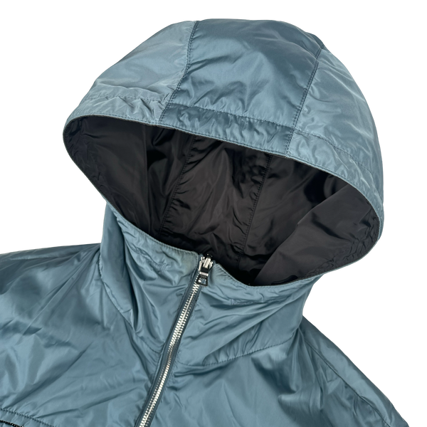 Prada Blue Red Tab Reversible Nylon Windbreaker Jacket - XL