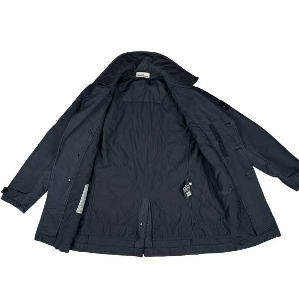 Stone Island 2017 Navy David TC Primaloft Lined Long Jacket - Medium