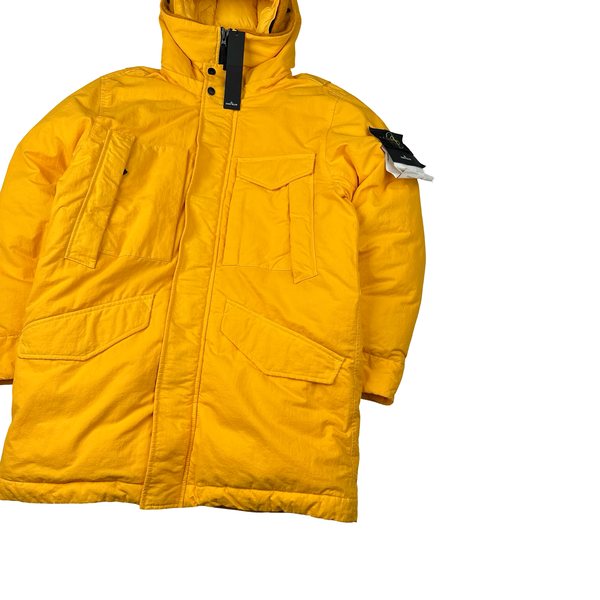 Stone Island 2022 Yellow Opaque Nylon Twill Down TC Puffer - Small