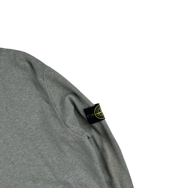 Stone Island 2022 Grey Pullover Cotton Hoodie - XXL