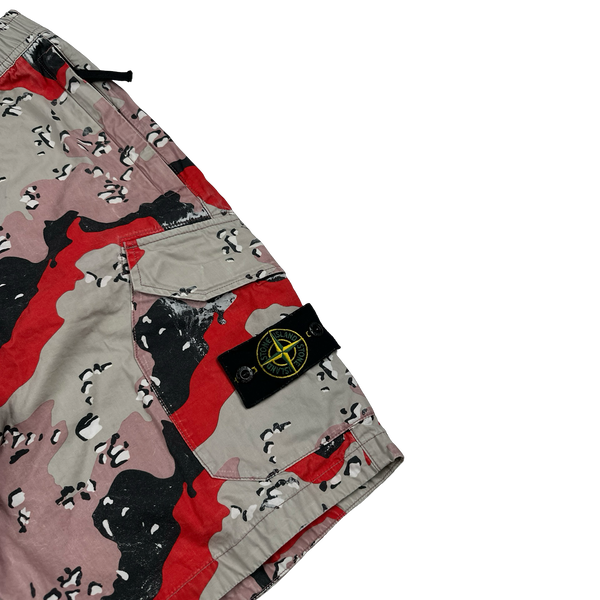 Stone Island 2020 3C+PU Desert Camo Cargo Shorts - 31"