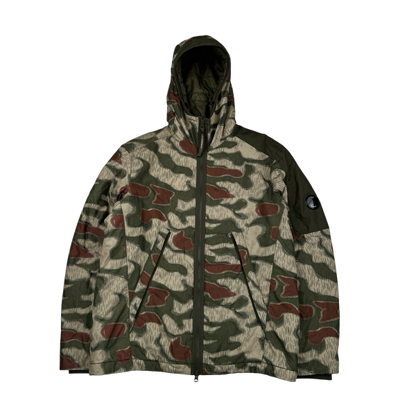 CP Company 50 Fili Woodland Camo Hooded Jacket - Large
