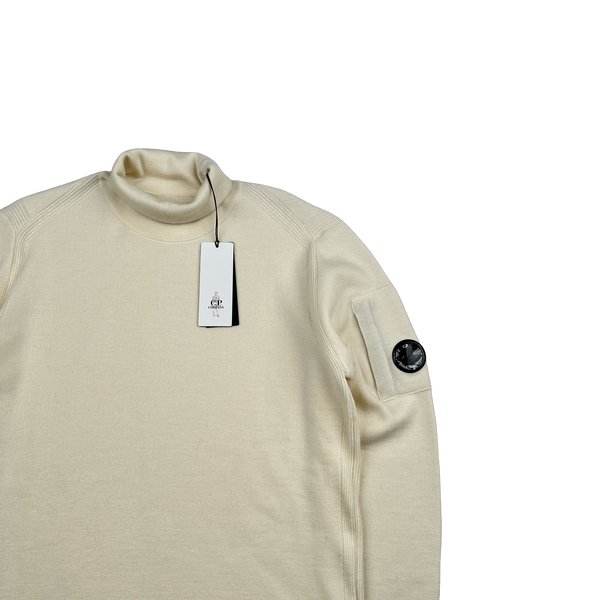 CP Company Beige Light Weight Roll Neck Jumper - XL