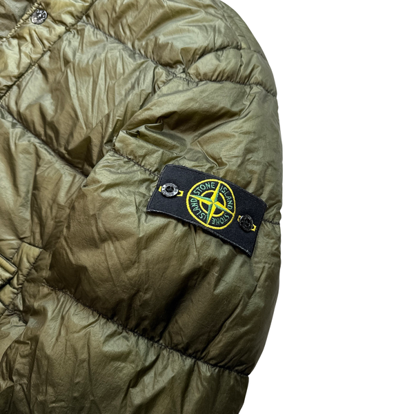 Stone Island 2013 Khaki Garment Dyed Puffer Jacket - Large
