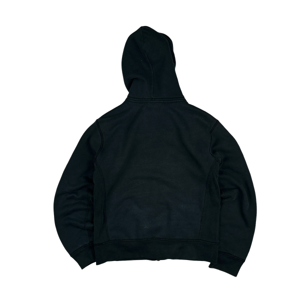 Ralph Lauren Black Thick Cotton Teddy Fleece Lined Zipped Hoodie - Medium