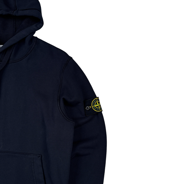 Stone Island 2020 Navy Cotton Pullover Hoodie - Medium