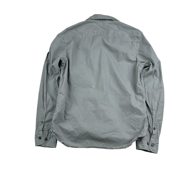 CP Company Grey Cotton Overshirt - Medium