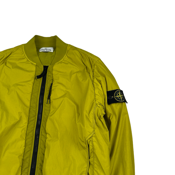 Stone Island 2017 Yellow Garment Dyed Crinkle Reps Jacket - Medium