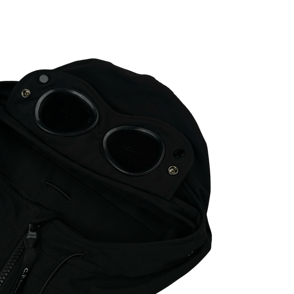 CP Company Black Soft Shell Goggle Jacket - Medium